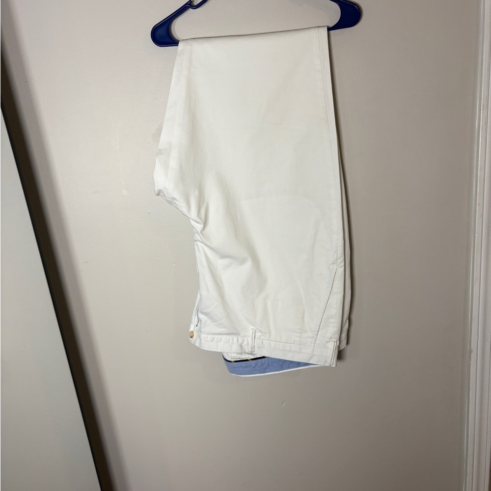 Ralph Lauren White Stretch Classic Fit Pants